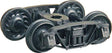 Andrews Trucks w/33" Code 110 Ribbed-Back Metal Wheels -- pkg(2)