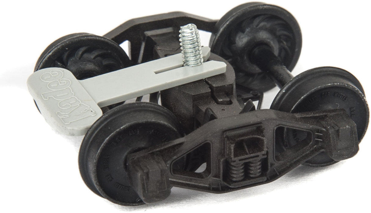Bettendorf T-Section Trucks w/33" Code 110 Ribbed-Back Metal Wheels -- pkg(2)