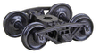 Bettendorf AAR Self-Centering HGC Leaf-Spring Caboose Trucks -- Code 110 (.110") 33" Smooth-Back RP-25 Wheels 1 Pair-1