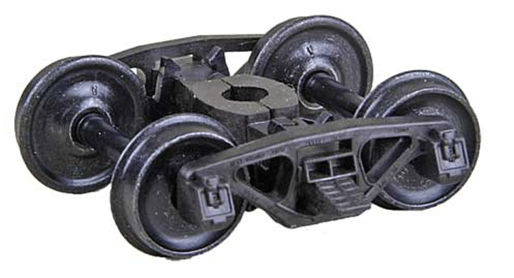 Bettendorf AAR Self-Centering HGC Leaf-Spring Caboose Trucks -- Code 110 (.110") 33" Smooth-Back RP-25 Wheels 1 Pair-1