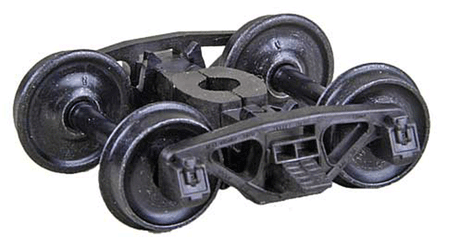 Bettendorf AAR Self-Centering HGC Leaf-Spring Caboose Trucks -- Code 110 (.110") 33" Smooth-Back RP-25 Wheels 1 Pair-1