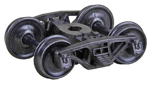 Bettendorf AAR Self-Centering HGC Leaf-Spring Caboose Trucks -- Code 110 (.110") 33" Smooth-Back RP-25 Wheels 1 Pair-1