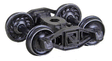 Bettendorf T-Section Self-Centering HGC Leaf-Spring Caboose Trucks -- Code 110 (.110") 33" Ribbed-Back RP-25 Wheels 1 Pair-1