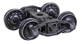 Bettendorf T-Section Self-Centering HGC Leaf-Spring Caboose Trucks -- Code 110 (.110") 33" Ribbed-Back RP-25 Wheels 1 Pair-1
