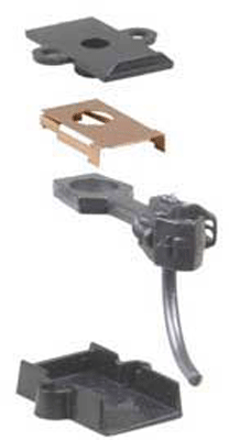 #58 Scale Metal Coupler - Kit - Magne-Matic(R) -- Medium 9/32" Centerset w/#232 Draft Gear Boxes 2 Pair-1