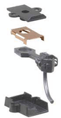#58 Scale Metal Coupler - Kit - Magne-Matic(R) -- Medium 9/32" Centerset w/#232 Draft Gear Boxes 2 Pair-1