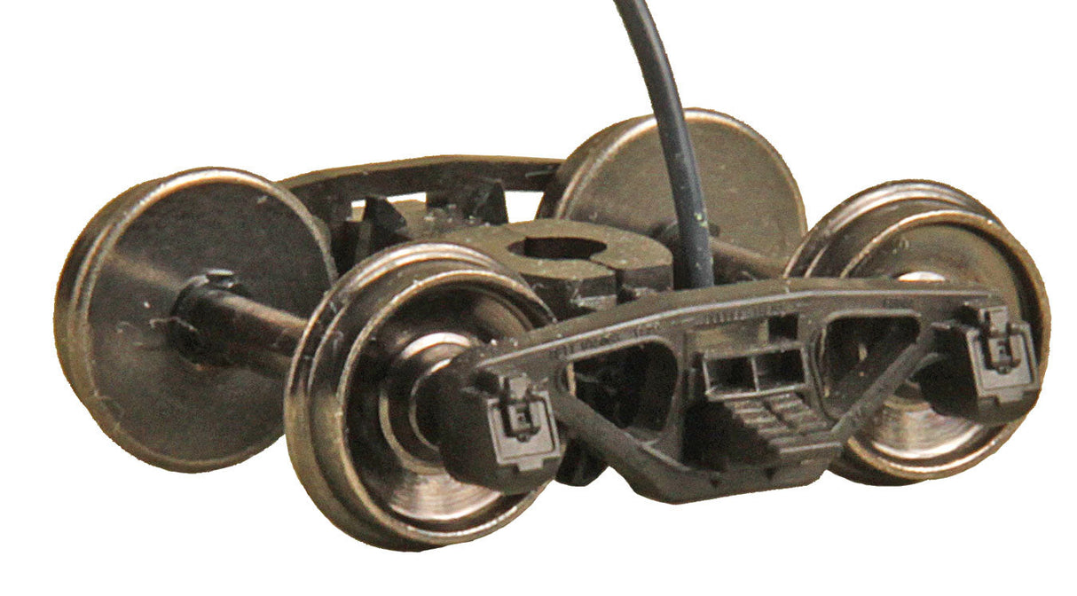Bettendorf AAR Leaf-Spring HGC Caboose Trucks w/Electrical Pickup -- Code 88, 33" Smooth-Back RP-25 Wheels 1 Pair
