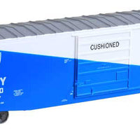 50' PS-1 Boxcar w/10' Youngstown Door - Ready to Run -- Delaware & Hudson #50000 (blue, white; "I Love NY" Slogan)