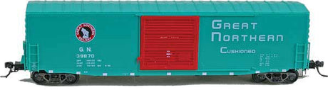 PS-1 50' Boxcar with 9' Door - Ready to Run -- Great Northern 39870 (1966, Glacier Green, red, Cushion Underframe)