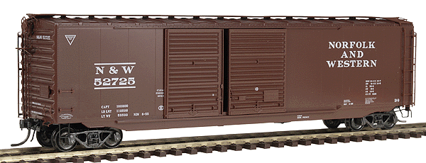 50' PS-1 Double-Door Boxcar w/Youngstown Doors -- Norfolk & Western #52725 (brown)