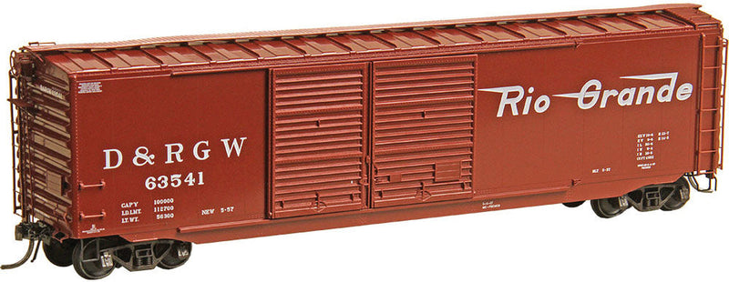 50' PS-1 Double-Door Boxcar, 15' Youngstown Doors - Ready to Run -- Denver & Rio Grande Western #63451 (1957 As-New; Boxcar Red, Flying Grande)