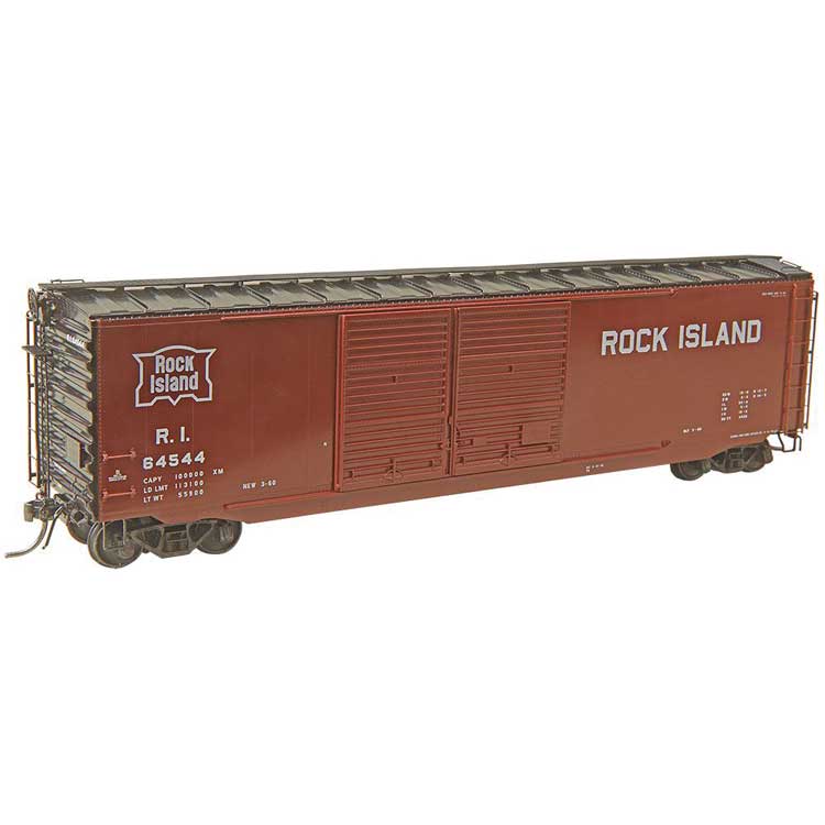 50' PS-1 Double-Door Boxcar - Ready to Run -- Rock Island #64544 (As-Delivered 1960, Boxcar Red, black)-1