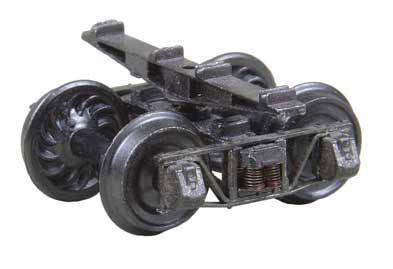 3'7" Wheelbase Sprung Metal Trucks -- 26" Ribbed-Back Wheels  1 Pair-2