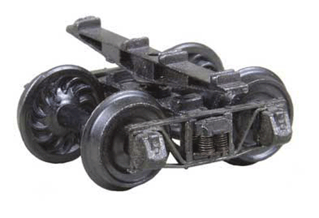 3'7" Wheelbase Sprung Metal Trucks -- 26" Ribbed-Back Wheels  1 Pair-1