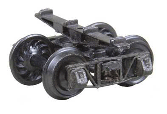 3'7" Wheelbase Sprung Metal Trucks -- 26" Ribbed-Back Wheels  1 Pair-1