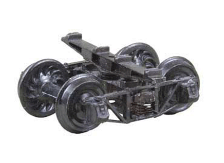 4'6" Wheelbase Sprung Metal Trucks -- 26" Ribbed-Back Wheels  1 Pair-1