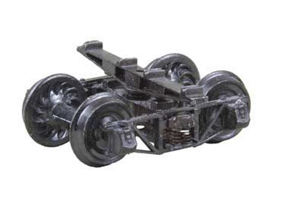 4'6" Wheelbase Sprung Metal Trucks -- 26" Ribbed-Back Wheels  1 Pair-1