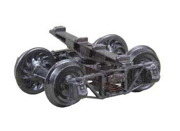 4'6" Wheelbase Sprung Metal Trucks -- 26" Ribbed-Back Wheels  1 Pair-2