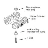 A.S.F. A-3 Ride-Control Metal Trucks - 2-Rail -- 33" Smooth Back Metal Wheels 1 Pair-4