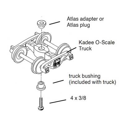 A.S.F. A-3 Ride-Control Metal Trucks - 2-Rail -- 33" Smooth Back Metal Wheels 1 Pair-4