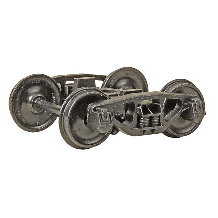 AAR Bettendorf Style Metal Trucks - 2-Rail -- 33" Smooth Back Metal Wheels 1 Pair-1