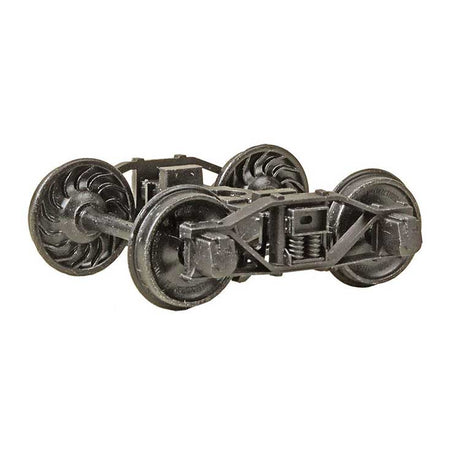 Arch Bar Metal Trucks - 2-Rail -- 33" Ribbed Back Metal Wheels 1 Pair-1