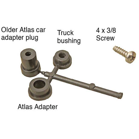 Arch Bar Metal Trucks - 2-Rail -- 33" Ribbed Back Metal Wheels 1 Pair-3