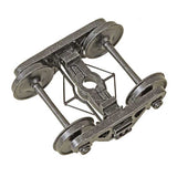 2-Rail A.S.F. 100-Ton Roller Bearing Metal Trucks -- With 36" Smooth-Back Metal Wheels 1 Pair-2
