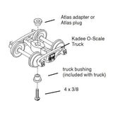 2-Rail A.S.F. 100-Ton Roller Bearing Metal Trucks -- With 36" Smooth-Back Metal Wheels 1 Pair-4