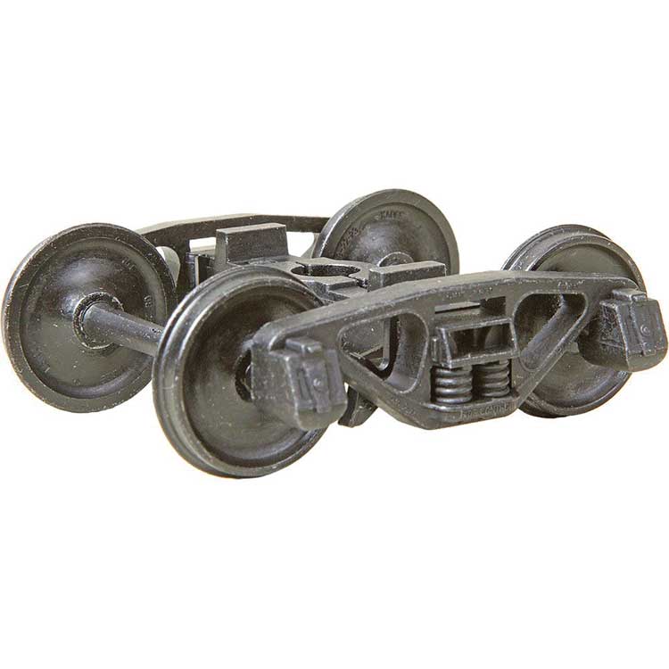 2-Rail A.S.F. A-3 Ride-Control Metal Trucks -- With 33" Smooth-Back Metal P48 Wheels 1 Pair-1