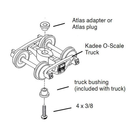 2-Rail A.S.F. A-3 Ride-Control Metal Trucks -- With 33" Smooth-Back Metal P48 Wheels 1 Pair-4