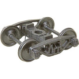 2-Rail AAR Bettendorf Style Metal Trucks -- With 33" Smooth-Back Metal P48 Wheels 1 Pair-2