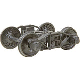 2-Rail Arch Bar Metal Trucks -- With 33" Ribbed-Back Metal P48 Wheels 1 Pair-1