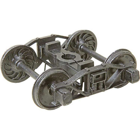 2-Rail Arch Bar Metal Trucks -- With 33" Ribbed-Back Metal P48 Wheels 1 Pair-2