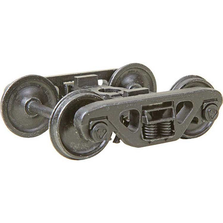 2-Rail A.S.F. 100-Ton Roller Bearing Metal Trucks -- With 36" Smooth-Back Metal P48 Wheels 1 Pair-1