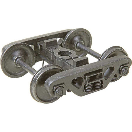 2-Rail A.S.F. 100-Ton Roller Bearing Metal Trucks -- With 36" Smooth-Back Metal P48 Wheels 1 Pair-2