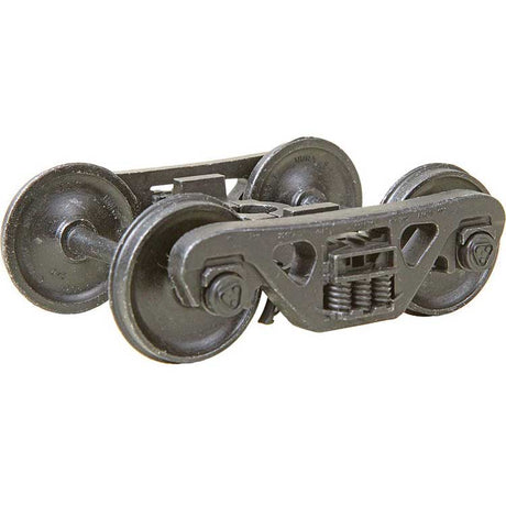 2-Rail A.S.F. 100-Ton Roller Bearing Metal Trucks -- With 36" Smooth-Back Metal P48 Wheels 1 Pair-1
