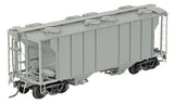 PS-2 2-Bay Covered Hopper - Ready to Run -- Undecorated (gray)-2