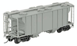 PS-2 2-Bay Covered Hopper - Ready to Run -- Undecorated (gray)-1