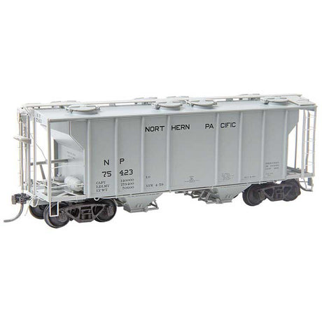 PS-2 2-Bay Covered Hopper - Ready to Run -- Northern Pacific #75423 (gray, black)-1