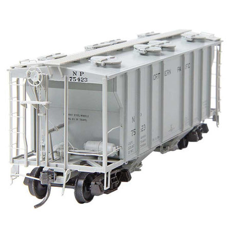 PS-2 2-Bay Covered Hopper - Ready to Run -- Northern Pacific #75423 (gray, black)-2