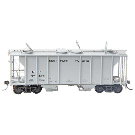 PS-2 2-Bay Covered Hopper - Ready to Run -- Northern Pacific #75423 (gray, black)-3