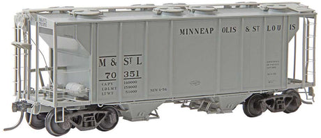 PS-2 2-Bay Covered Hopper - Ready to Run -- Minneapolis & St Louis #8343