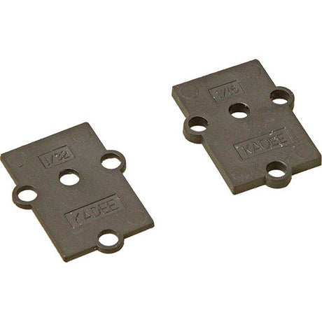 #851 O Scale Plastic Shims -- For #817 or #819 Gearbox 1/16 & 1/32" (black) 8 of Each