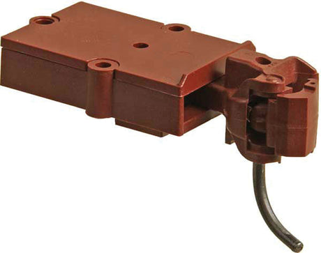 AAR Type E Knuckle Couplers w/Draft Gear Box - 1 Pair -- Straight Shank w/Body Mount Box (Rust Colored)