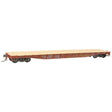 50-Ton AAR Flatcar - Ready to Run -- Union Pacific #57059 (1941 Scheme, red oxide, Streamliners Slogan)-1