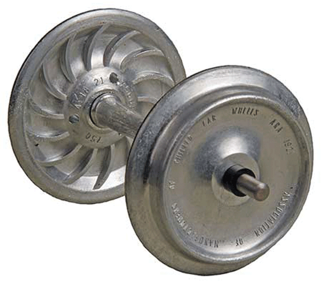 Ribbed-Back Metal Wheelsets -- 33" Diameter for 1/29 Scale or 36" for 1/32 (#1) Scale (uncolored) 1 Set-1