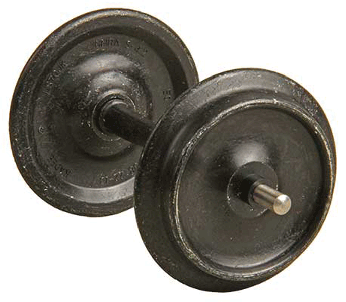 Smooth-Back Metal Wheelsets -- 33" Diameter for 1/29 Scale or 36" for 1/32 (#1) Scale (black) 1 Set-1