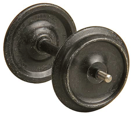 Smooth-Back Metal Wheelsets -- 33" Diameter for 1/29 Scale or 36" for 1/32 (#1) Scale (black) 1 Set-1