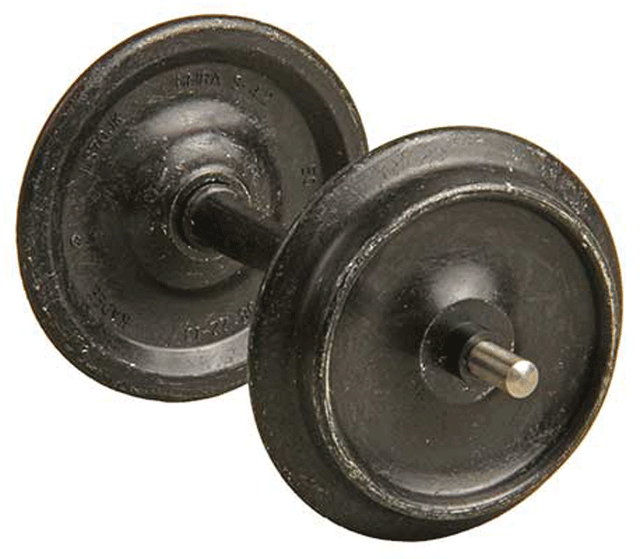 Smooth-Back Metal Wheelsets -- 33" Diameter for 1/29 Scale or 36" for 1/32 (#1) Scale (black) 1 Set-1